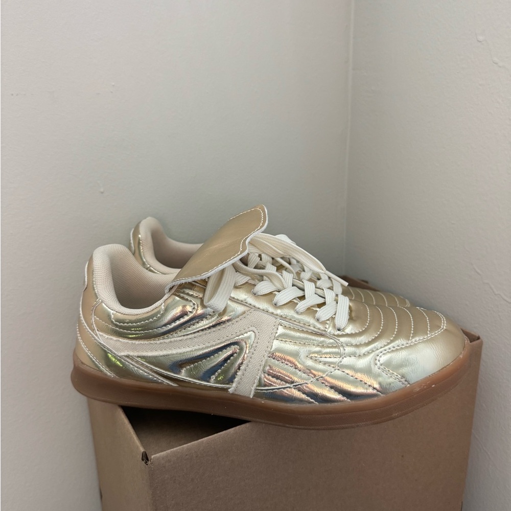 Metallic Gold Sneakers